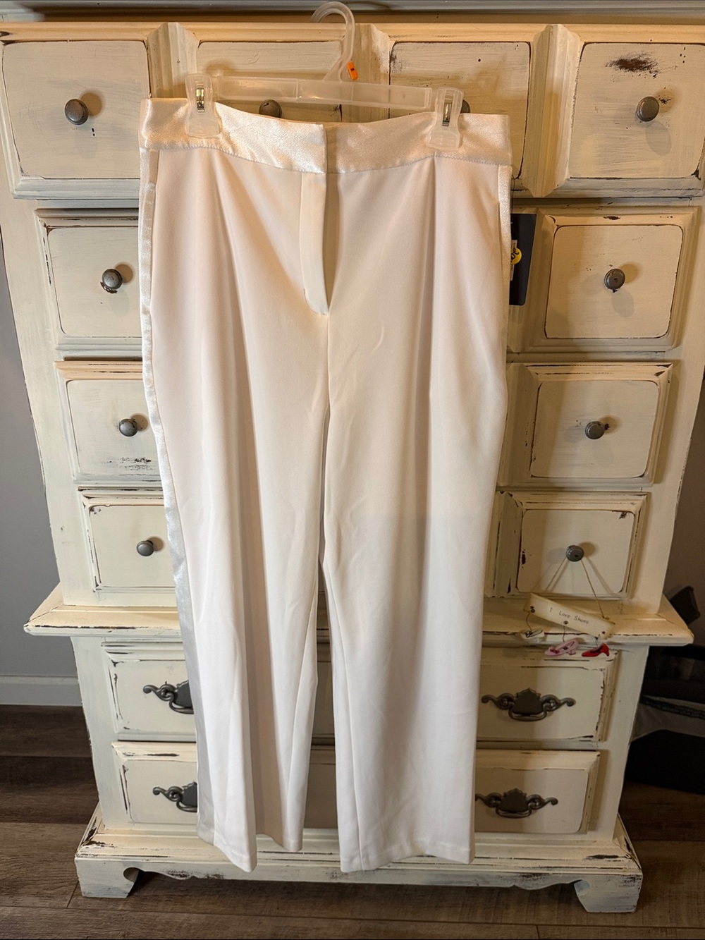 Elegant White Women's Straight-Leg Pants